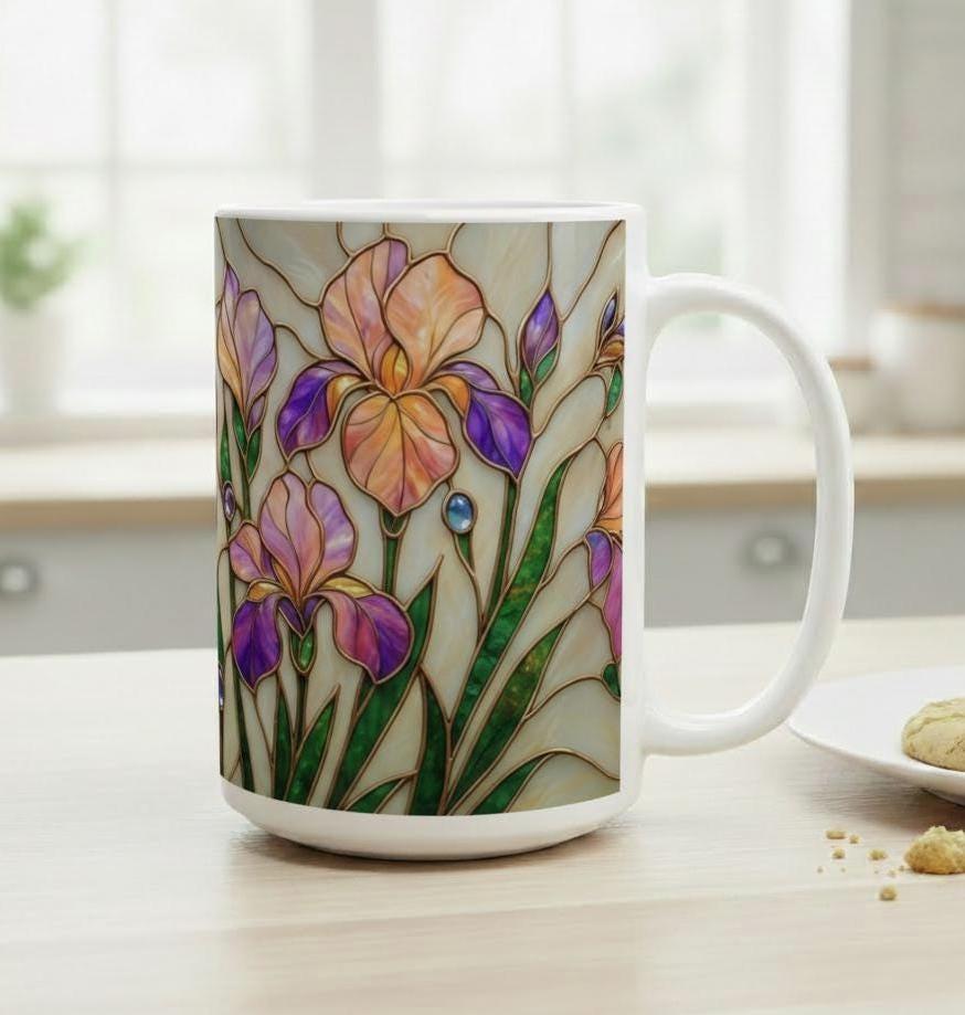 Floral Cups -  Large and Small Ceramic Mugs