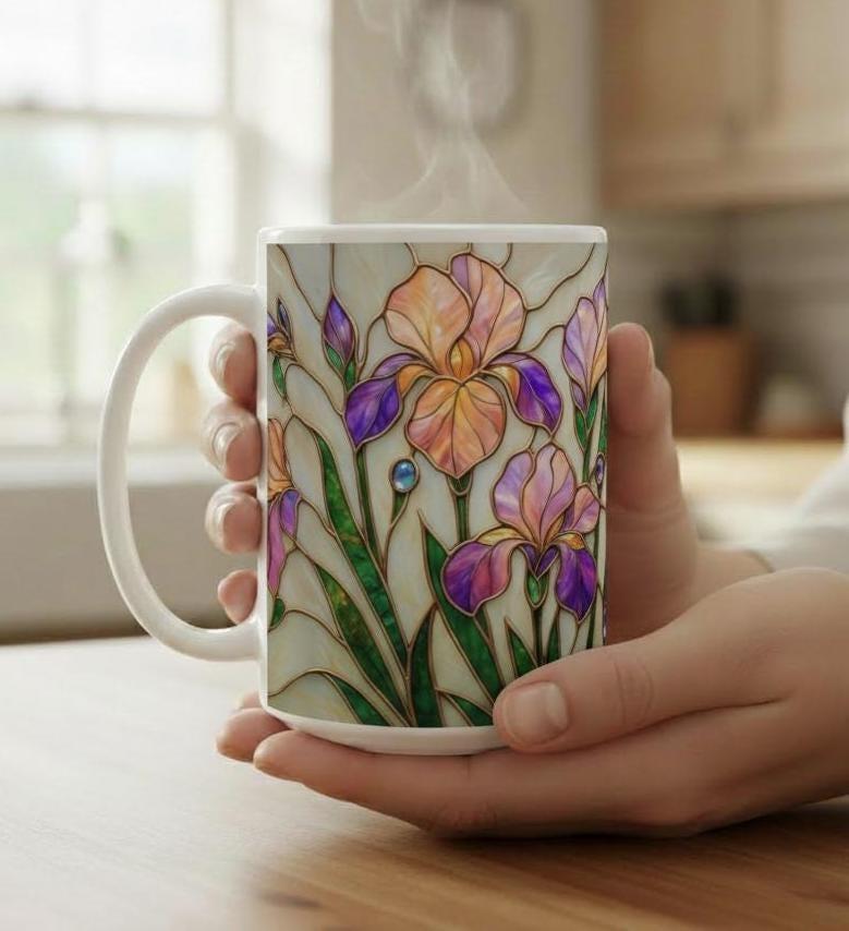 Floral Cups -  Large and Small Ceramic Mugs