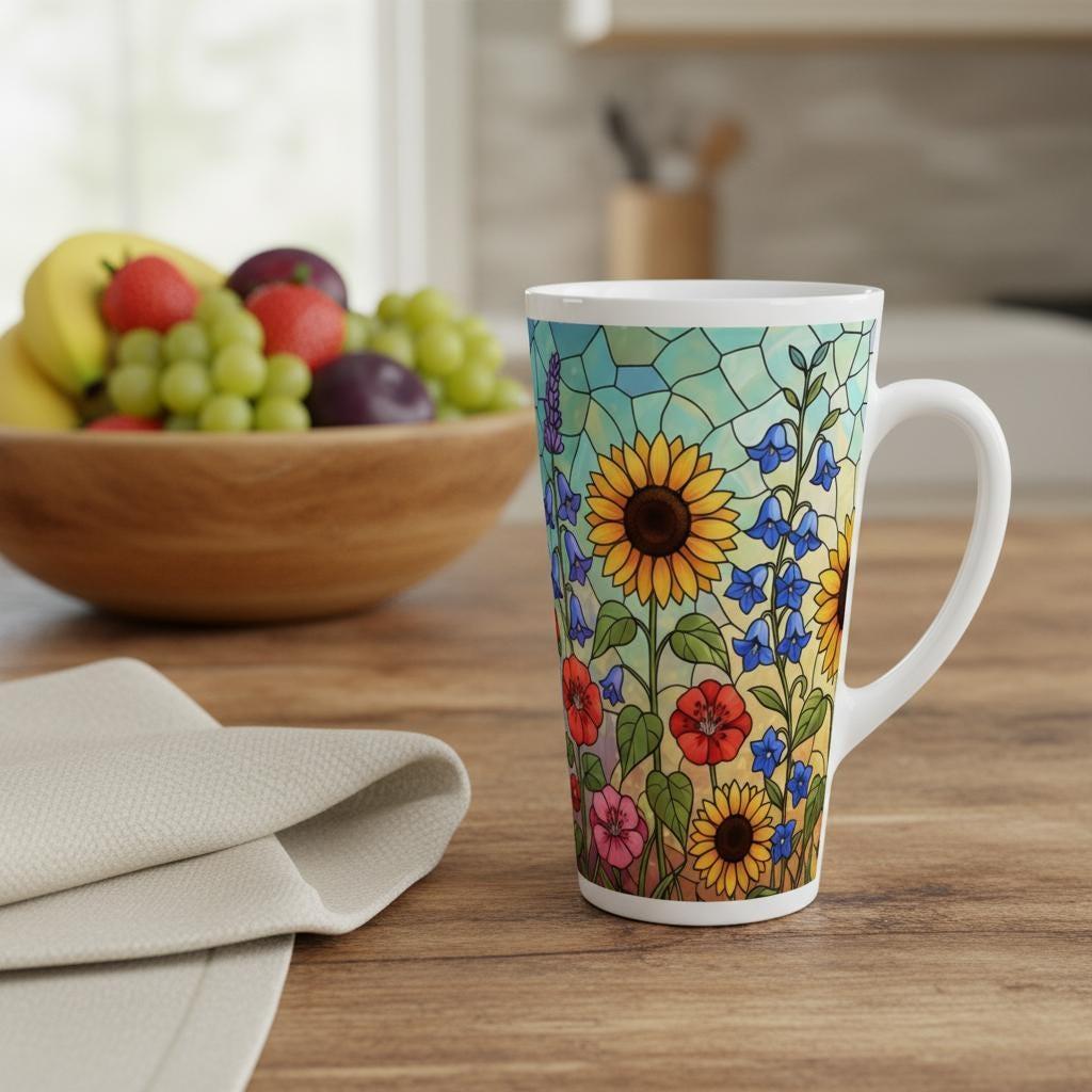 Latte 17oz Ceramic Mug - Coffee or Tea Cup, Extra Tall
