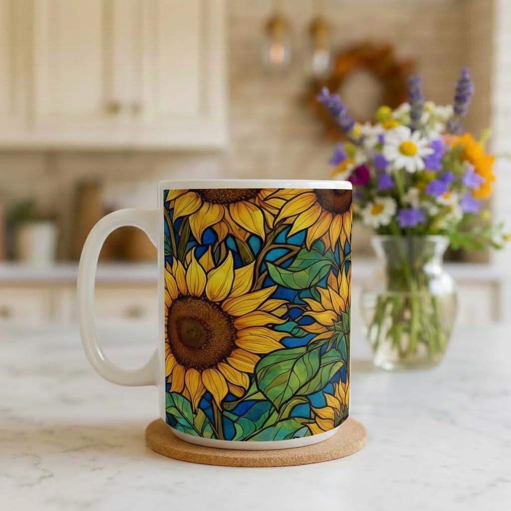 Floral Cups -  Large and Small Ceramic Mugs