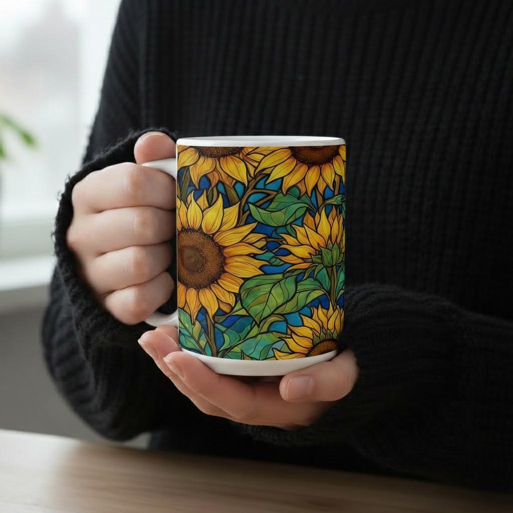 Floral Cups -  Large and Small Ceramic Mugs