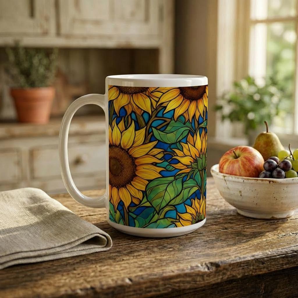 Floral Cups -  Large and Small Ceramic Mugs