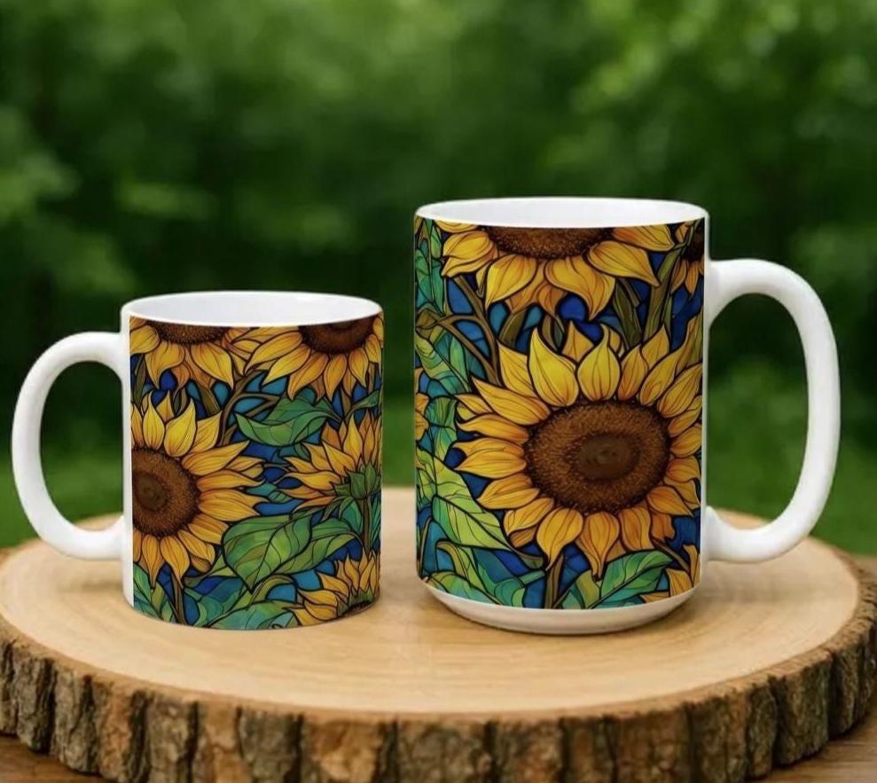 Floral Cups -  Large and Small Ceramic Mugs