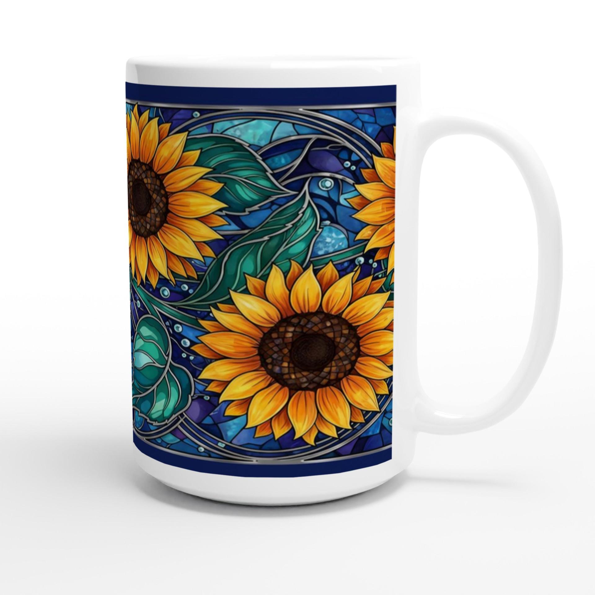 Sunflower Mug - Floral Cups -  Large and Small Ceramic Mugs