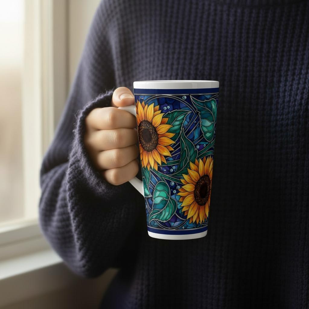 Latte 17oz Ceramic Mug - Coffee or Tea Cup, Extra Tall