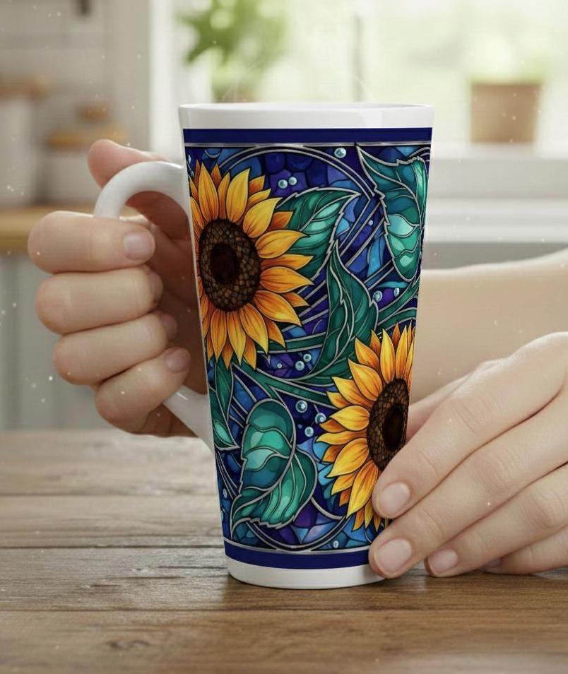 Latte 17oz Ceramic Mug - Coffee or Tea Cup, Extra Tall