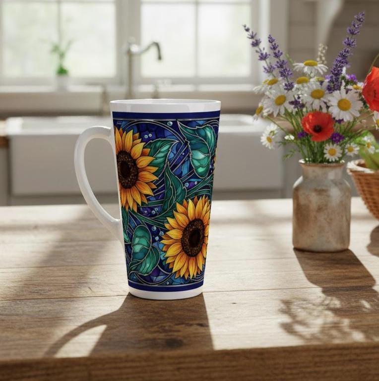 Latte 17oz Ceramic Mug - Coffee or Tea Cup, Extra Tall