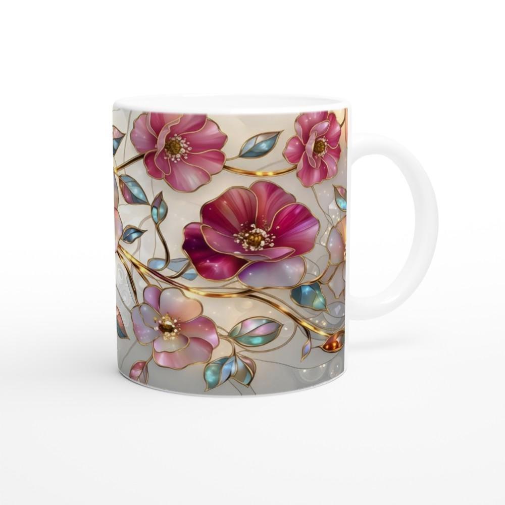 Floral Cups -  Large and Small Ceramic Mugs