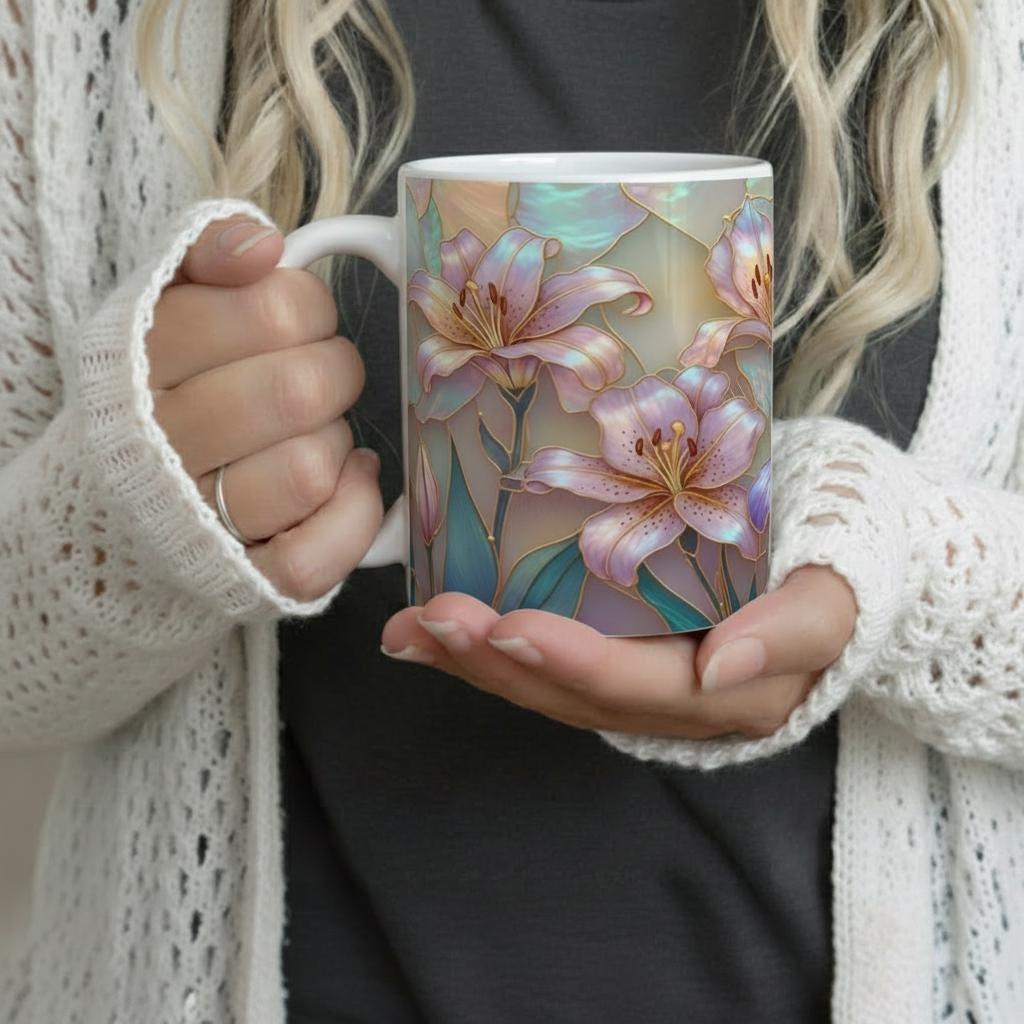 Floral Cups -  Large and Small Ceramic Mugs