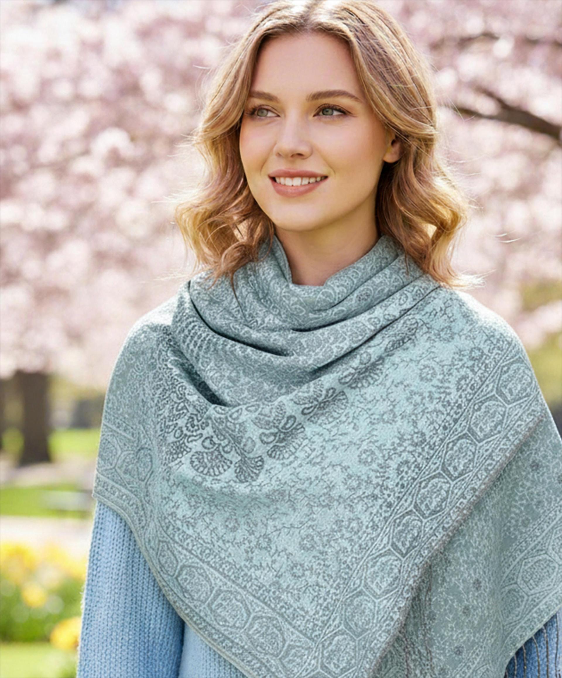 Soft Pashmina Shawl & Scarf for Women, Wide Scarf, Sarong or Head Wraps