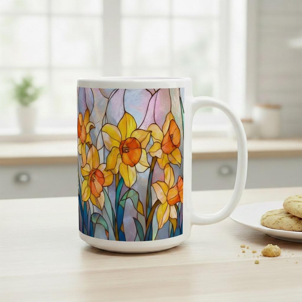 Floral Cups - Large and Small Ceramic Mugs
