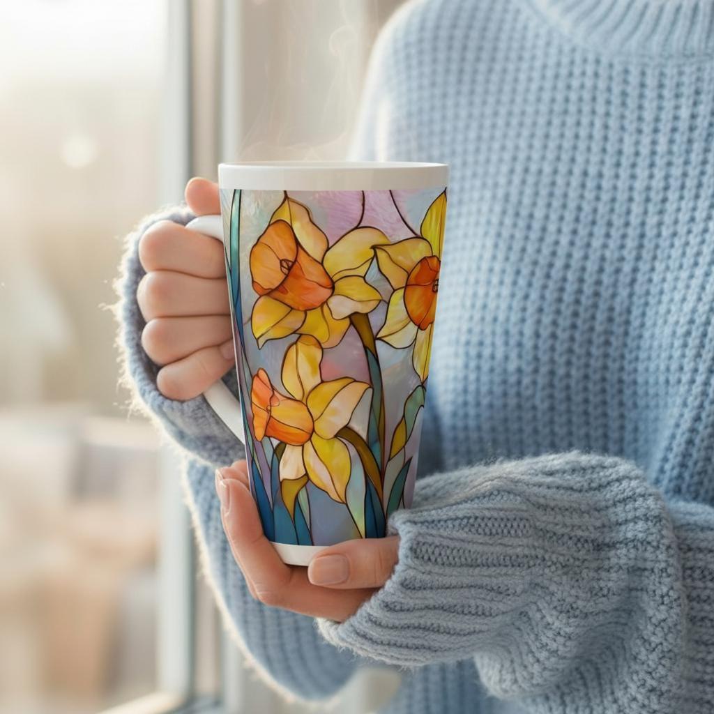 Latte 17oz Ceramic Mug - Coffee or Tea Cup, Extra Tall