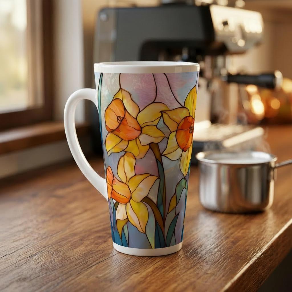 Latte 17oz Ceramic Mug - Coffee or Tea Cup, Extra Tall