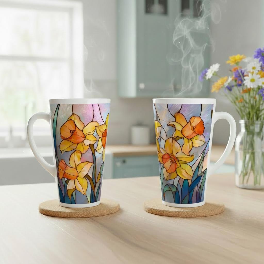 Latte 17oz Ceramic Mug - Coffee or Tea Cup, Extra Tall