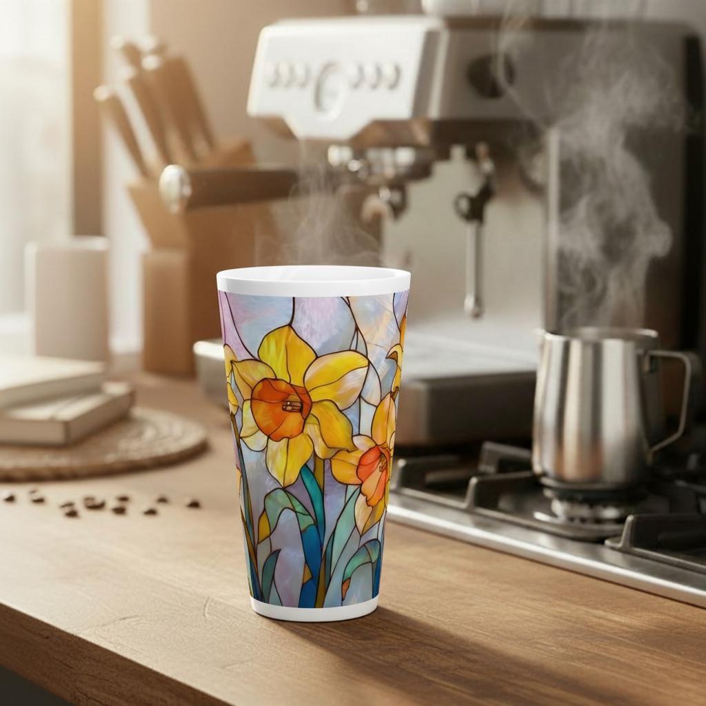 Latte 17oz Ceramic Mug - Coffee or Tea Cup, Extra Tall