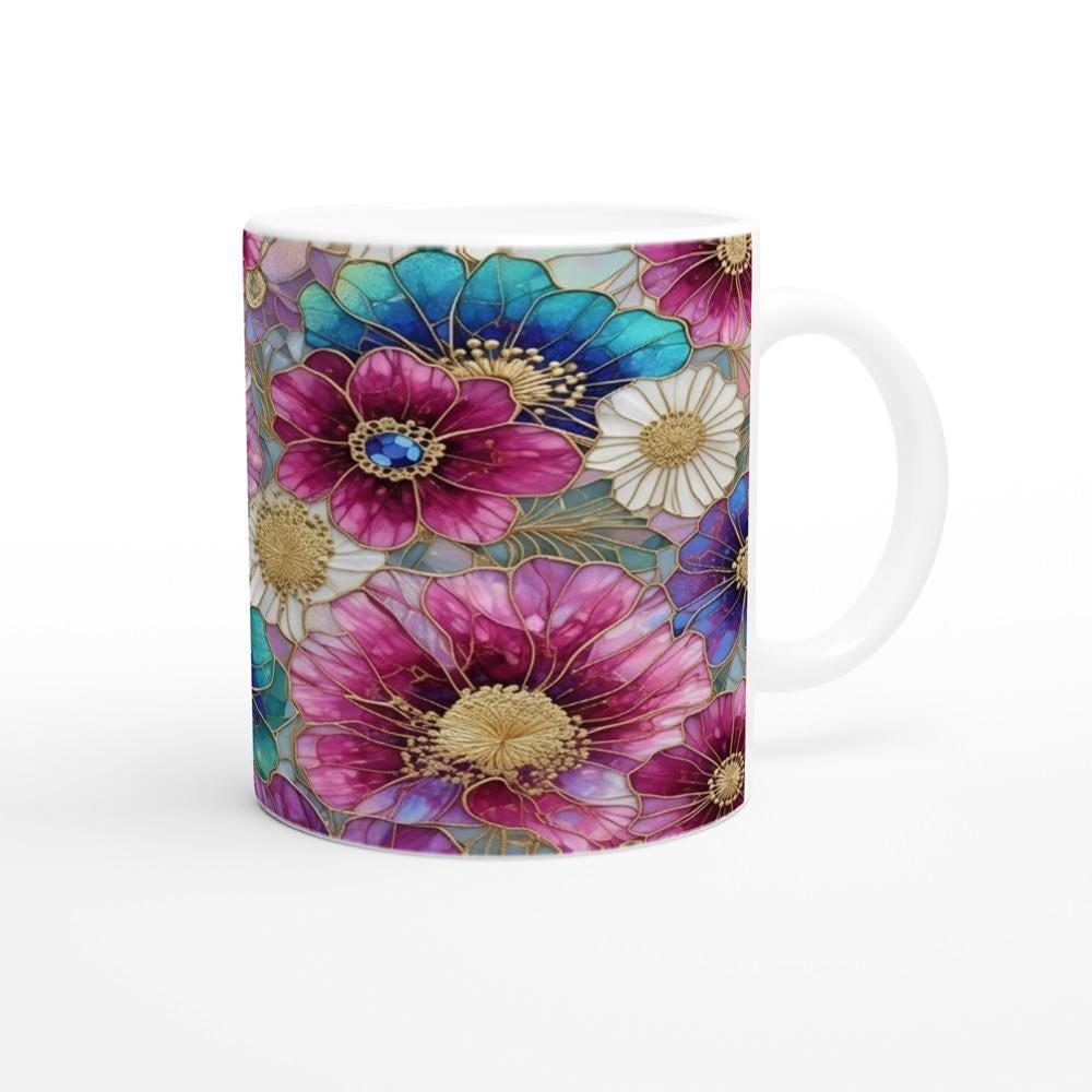 Floral Cups -  Large and Small Ceramic Mugs