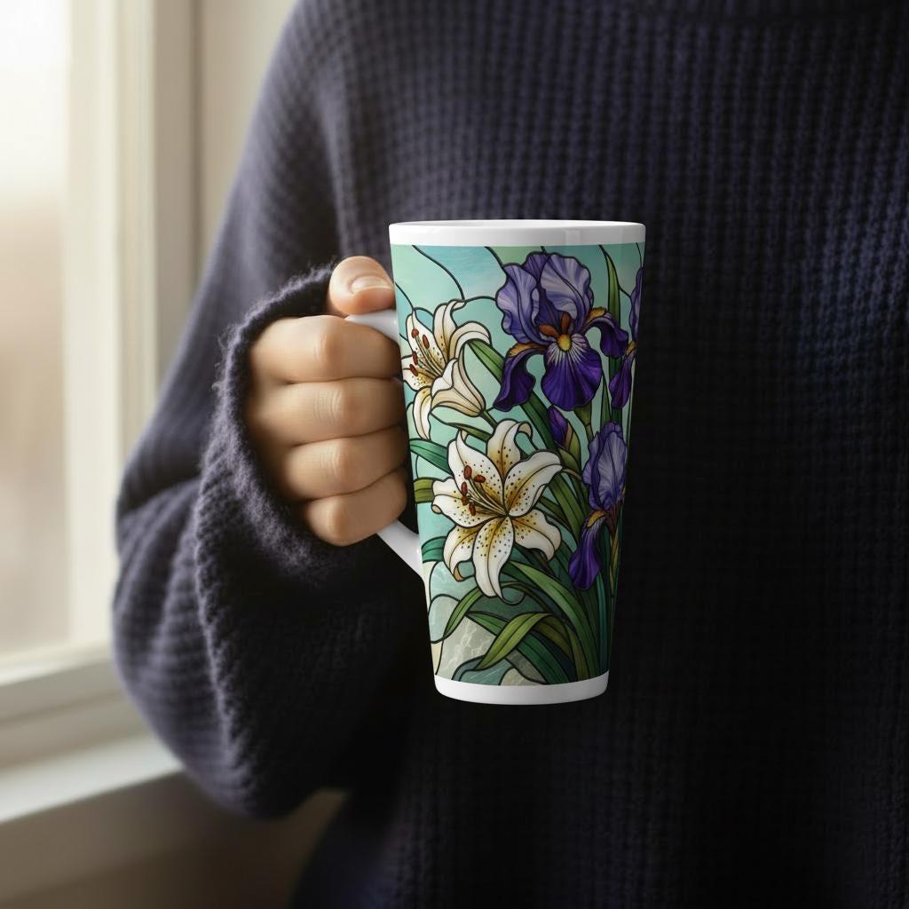 Latte 17oz Ceramic Mug - Coffee or Tea Cup, Extra Tall