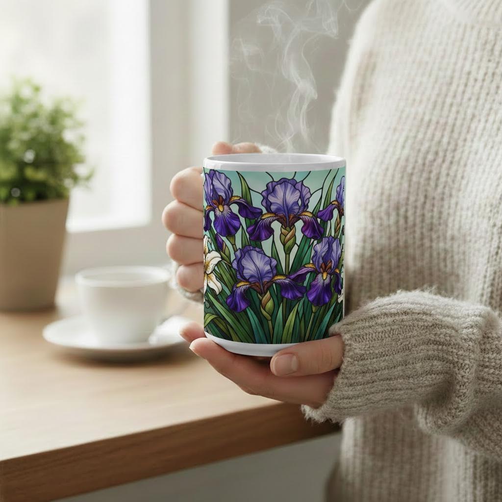 Floral Cups -  Large and Small Ceramic Mugs