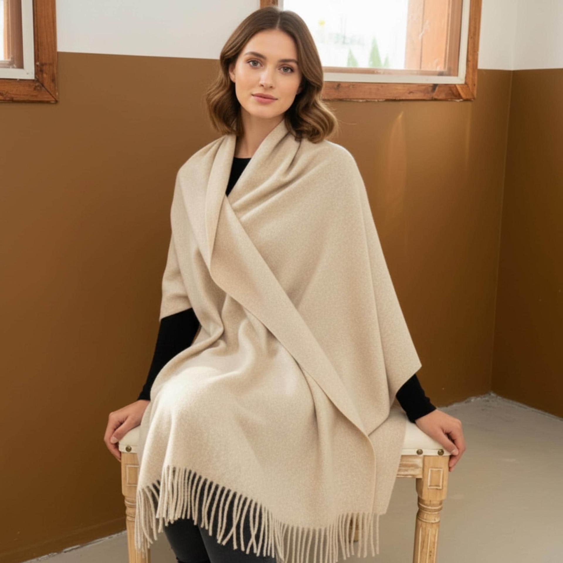 Blanket Shawl - Thick Wide Scarf - Pashmina Super Soft Wrap