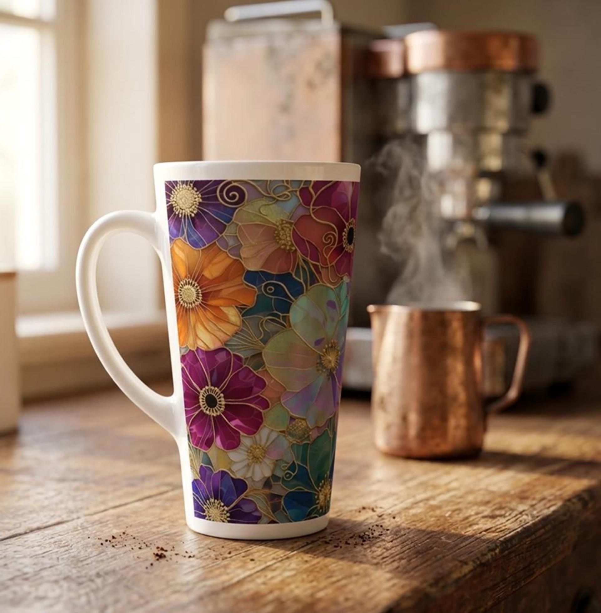 Latte 17oz Ceramic Mug - Coffee or Tea Cup, Extra Tall