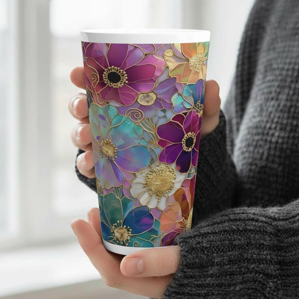 Latte 17oz Ceramic Mug - Coffee or Tea Cup, Extra Tall