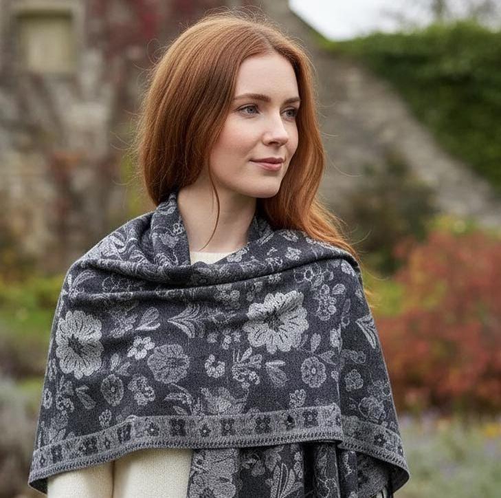 Soft Pashmina Shawl & Scarf for Women, Jacquard Brocade, Blanket Scarf, Head Wraps