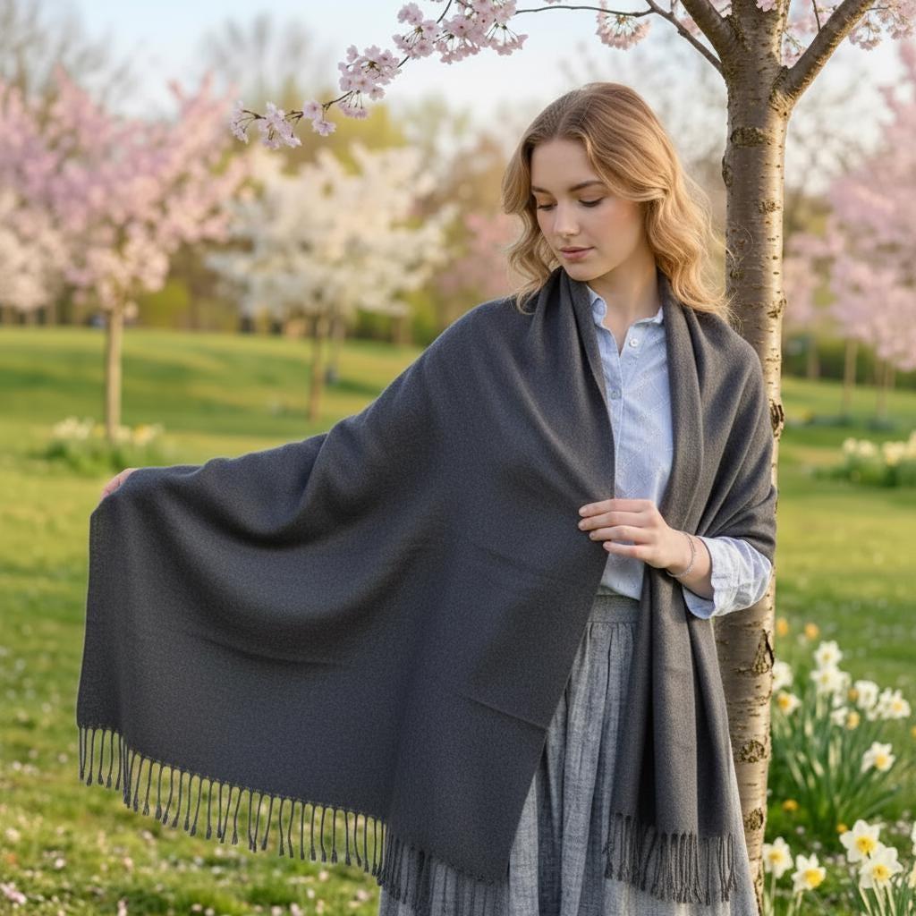 Rayon Pashmina, Blanket Shawl, Wide Scarf, Head Wrap