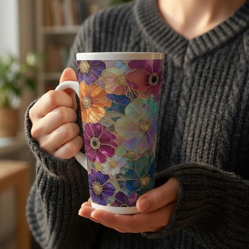 Latte 17oz Ceramic Mug - Coffee or Tea Cup, Extra Tall