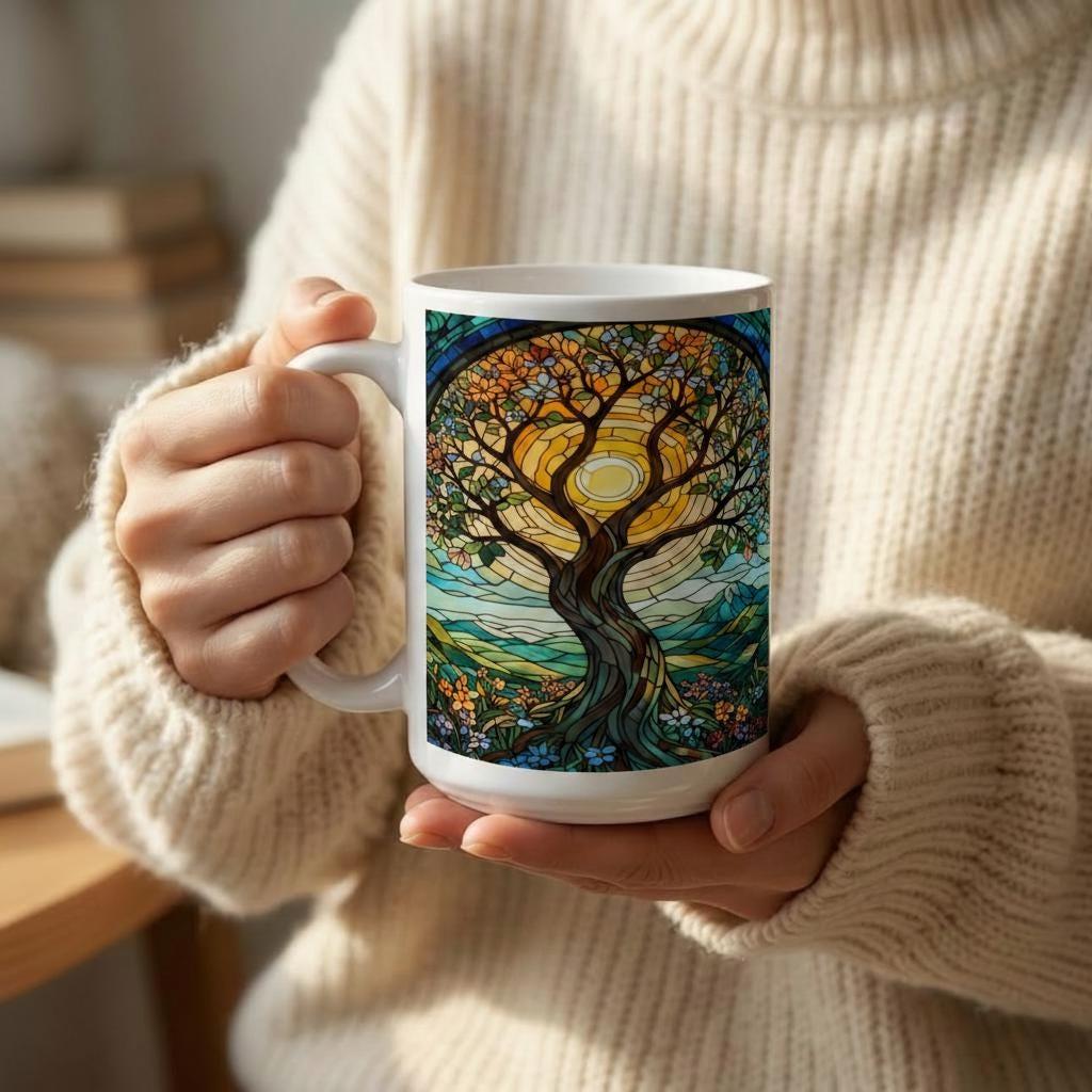 Tree - Large and Small Ceramic Mugs