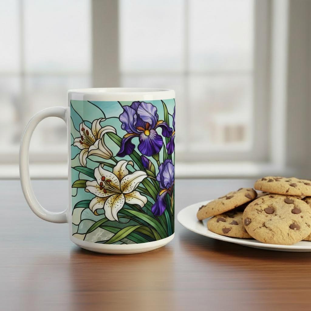 Floral Cups -  Large and Small Ceramic Mugs