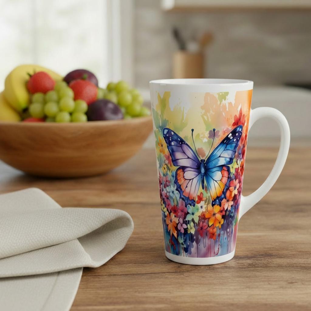 Latte 17oz Ceramic Mug - Coffee or Tea Cup, Extra Tall