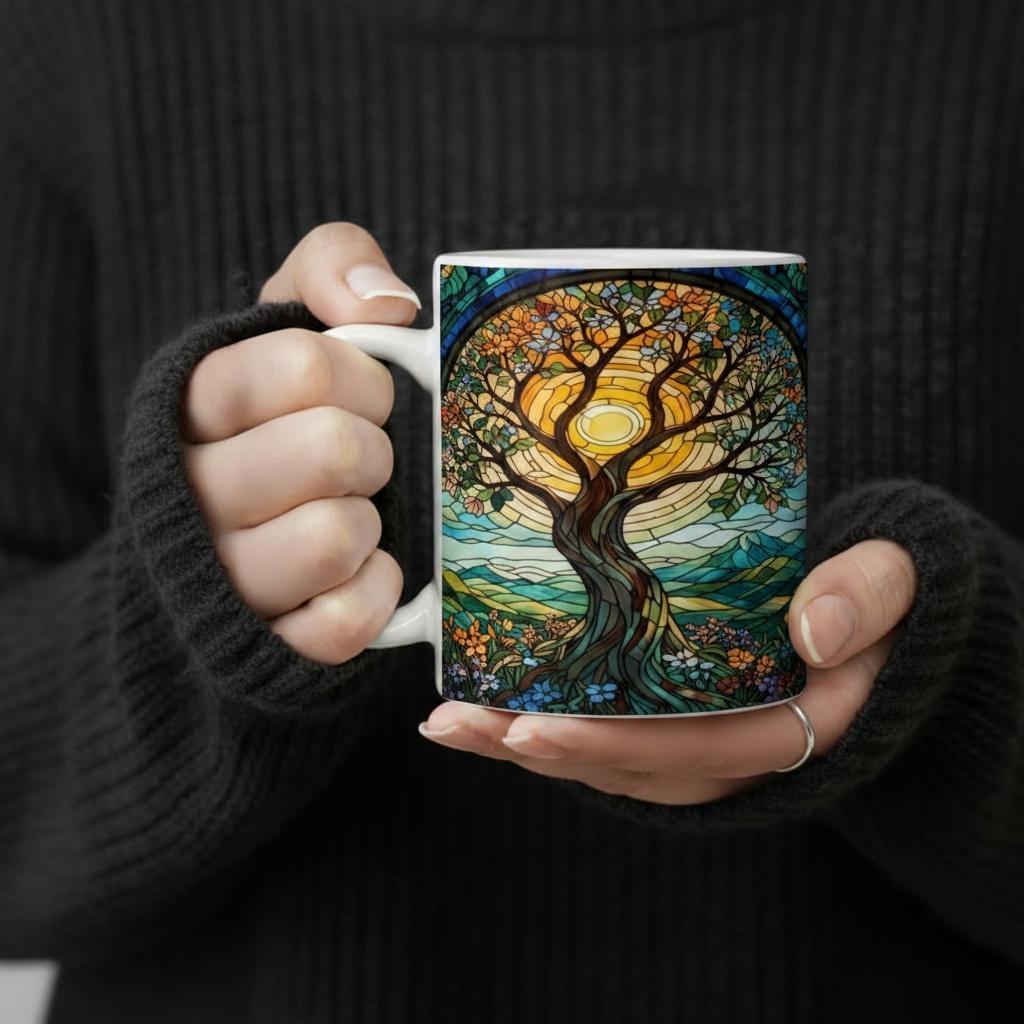 Tree - Large and Small Ceramic Mugs