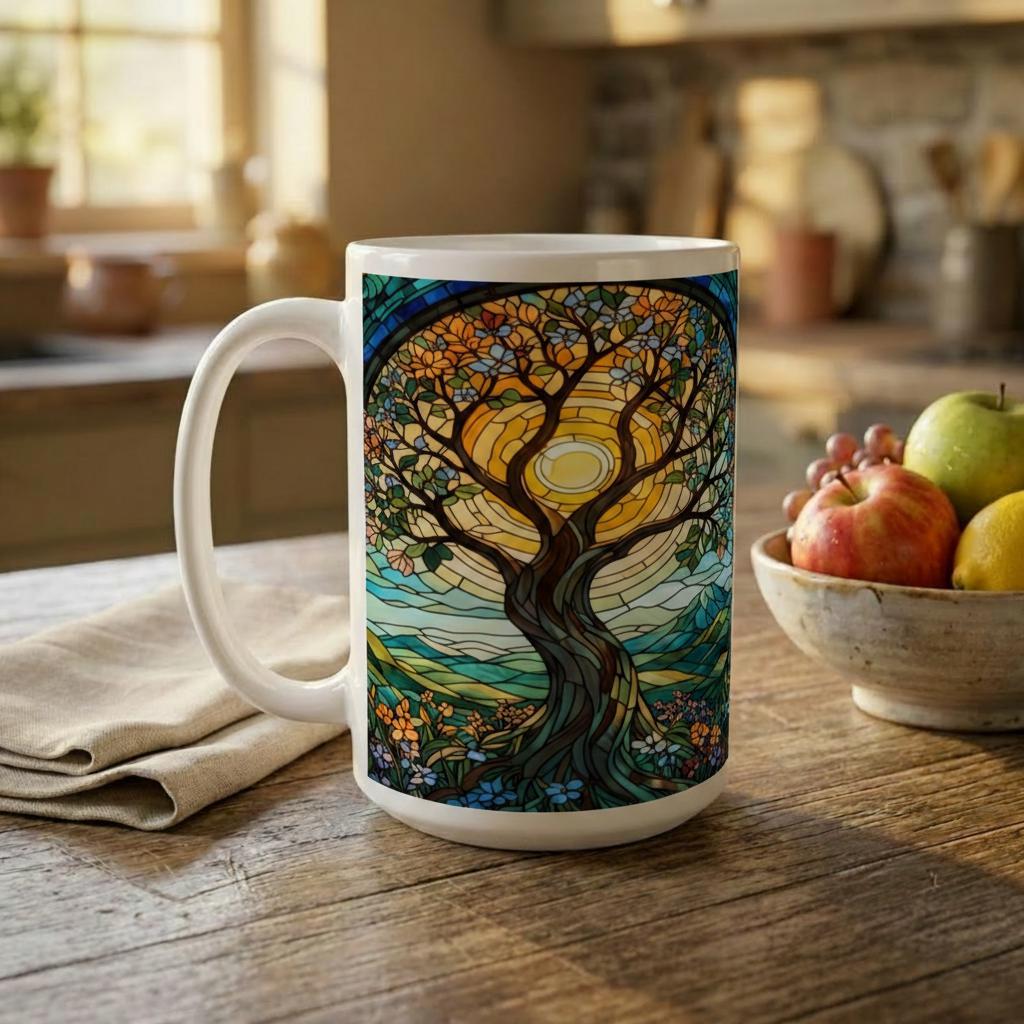 Tree - Large and Small Ceramic Mugs