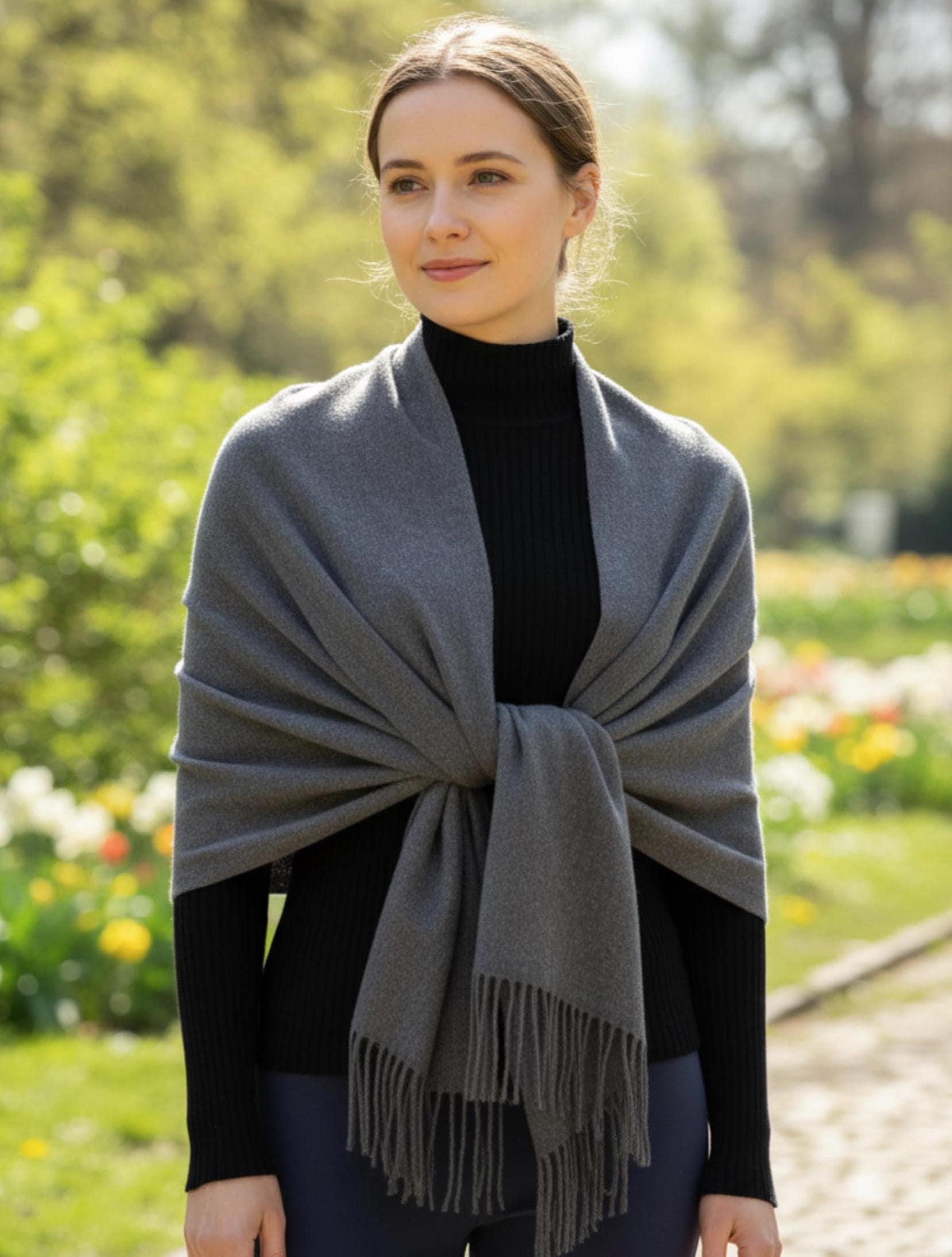 Light Weight Blanket Shawl - 17 Colors - Soft wide Scarf and Wrap