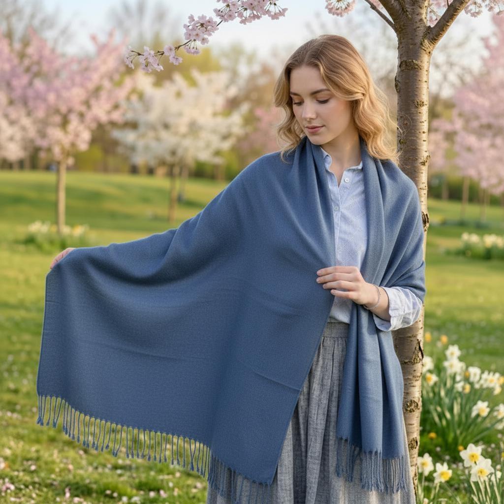 Rayon Pashmina, Blanket Shawl, Wide Scarf, Head Wrap