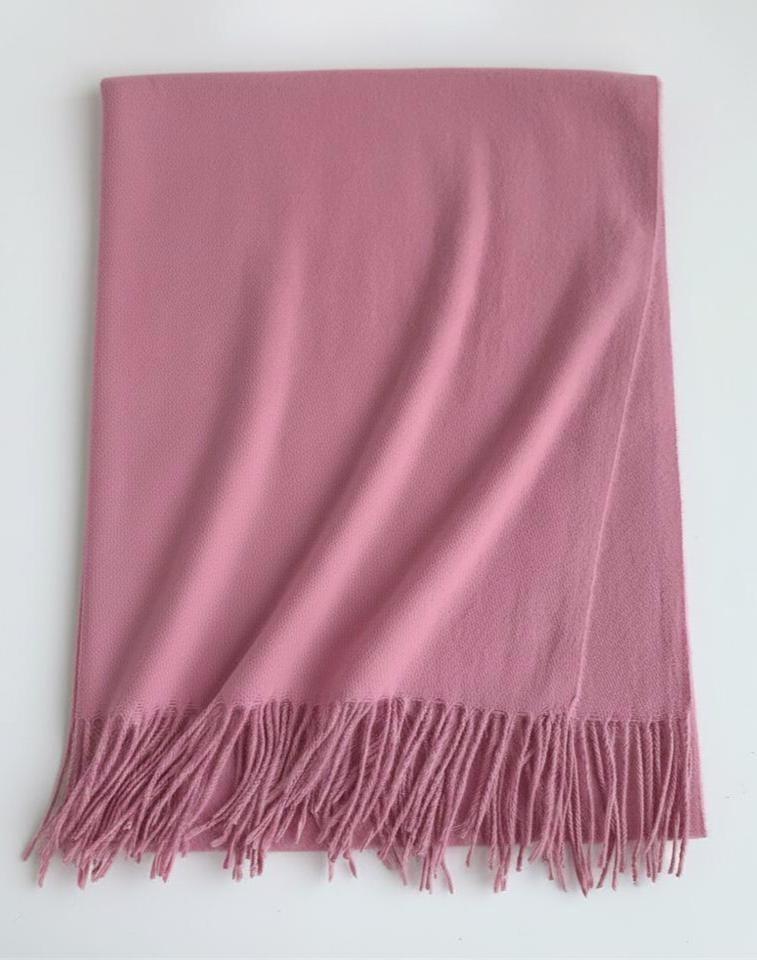 Rose Blanket Shawl - Thick Cashmere Wool Blend - Super Soft Wrap