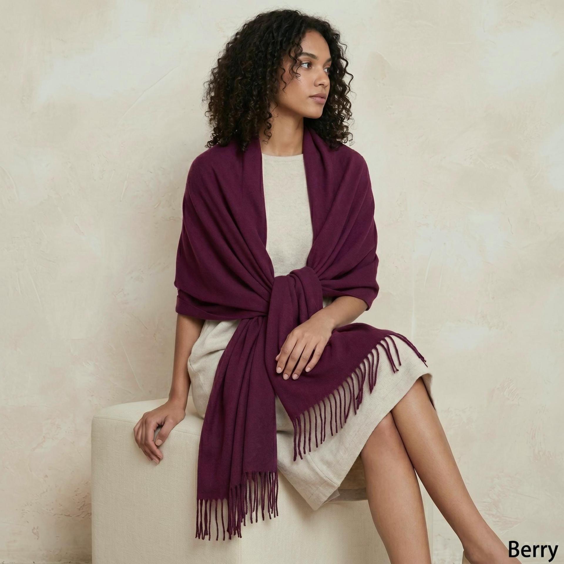 25 Colors - Cashmere Wool Blend - Blanket Scarf and Shawl - Multiple Colors Extra Soft Wrap