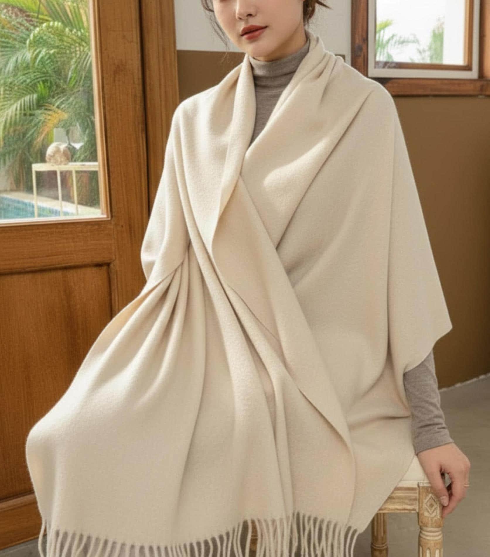 Blanket Shawl - Thick Wide Scarf - Pashmina Super Soft Wrap