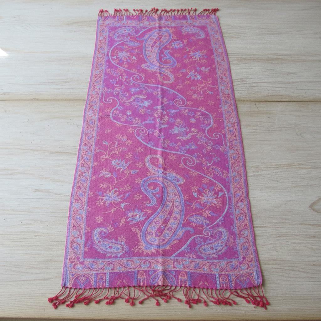 Reversible Soft Pashmina Shawl & Scarf for Women, Jacquard Brocade, Shawl, Sarong or Head Wraps