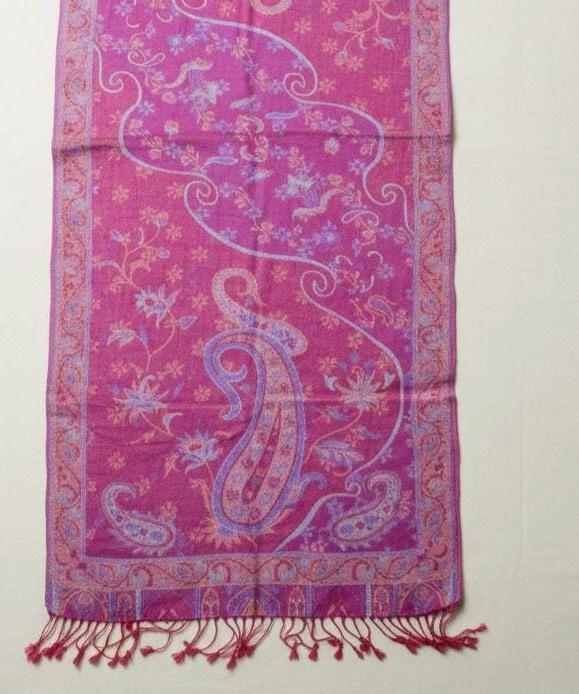 Reversible Soft Pashmina Shawl & Scarf for Women, Jacquard Brocade, Shawl, Sarong or Head Wraps