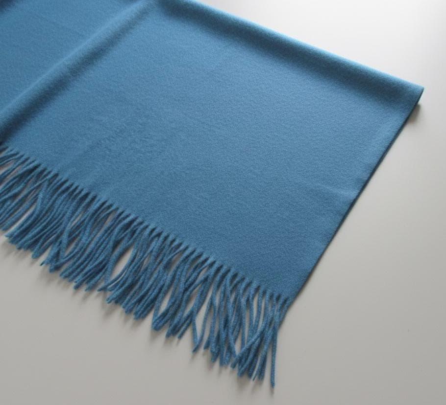 Teal Blanket Shawl - Thick Cashmere Wool Blend - Super Soft Wrap