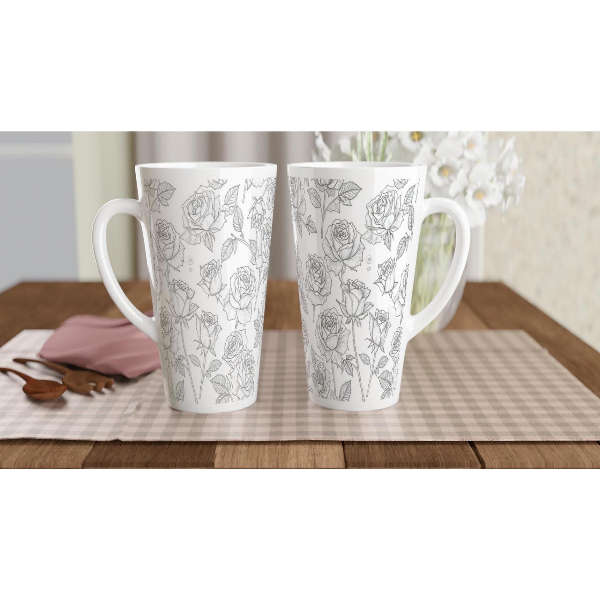 Latte 17oz Ceramic Mug - Coffee or Tea Cup, Extra Tall