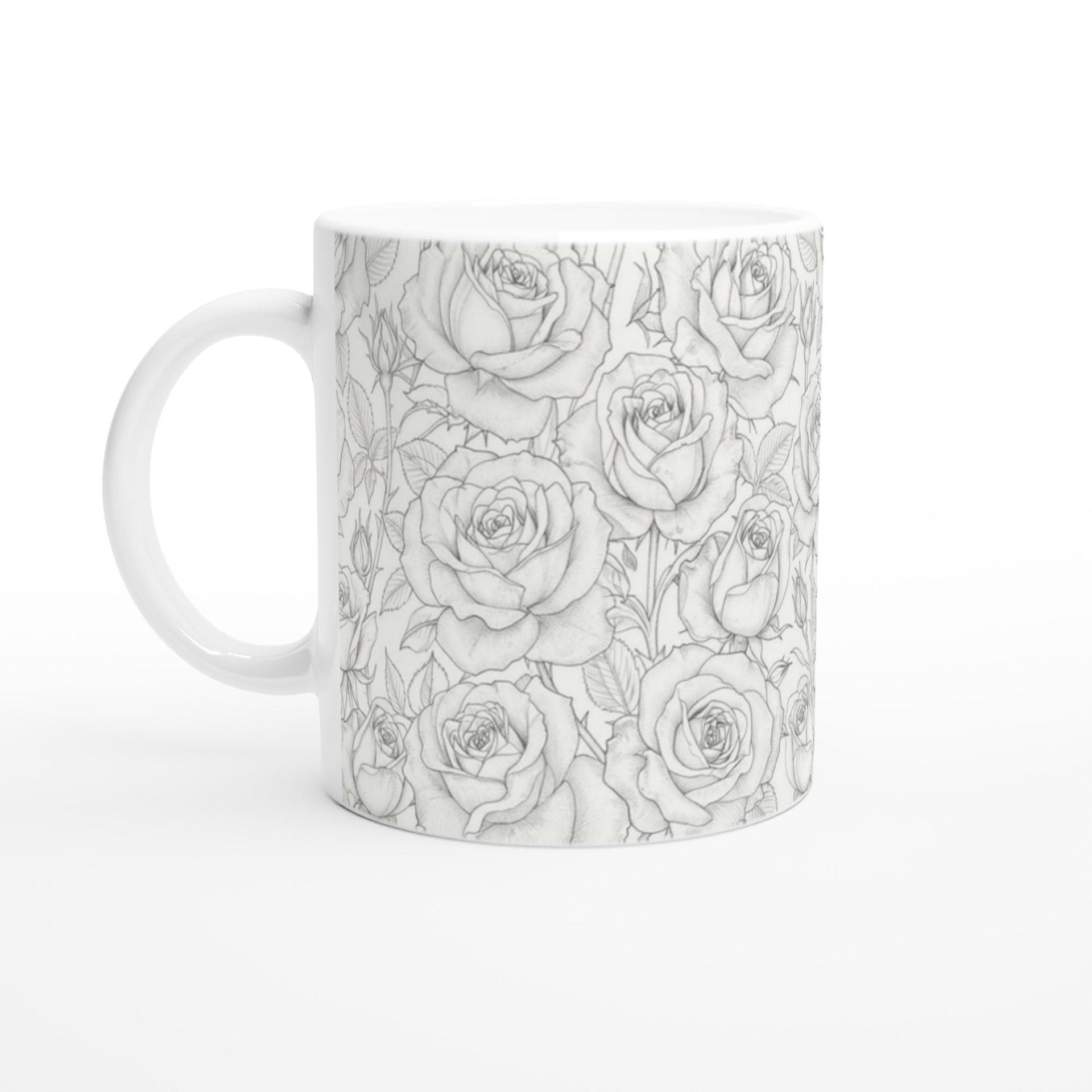 Roses - Floral Cups -  Large and Small Ceramic Mugs