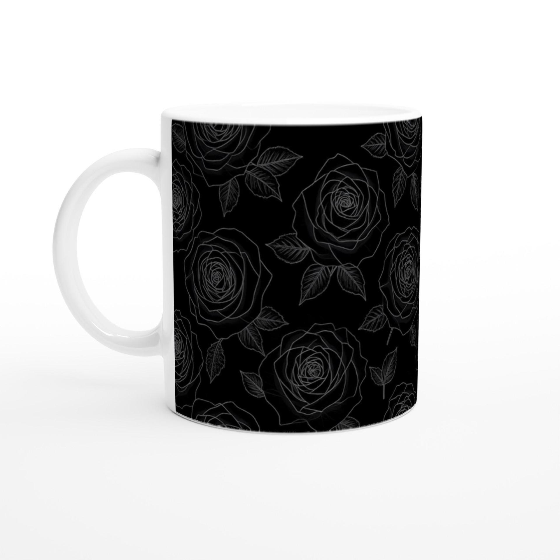 Dark Floral 15oz Ceramic Mug