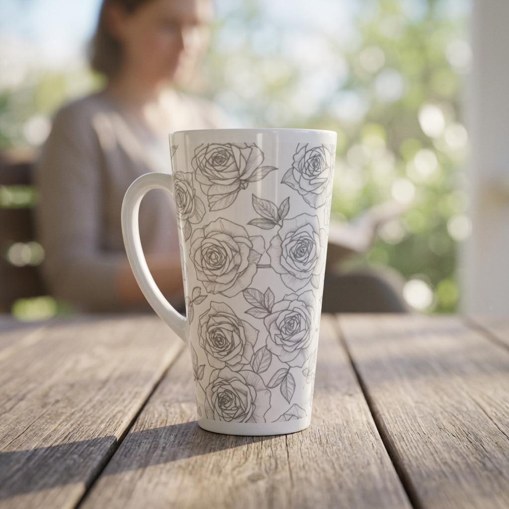 Latte 17oz Ceramic Mug - Coffee or Tea Cup, Extra Tall