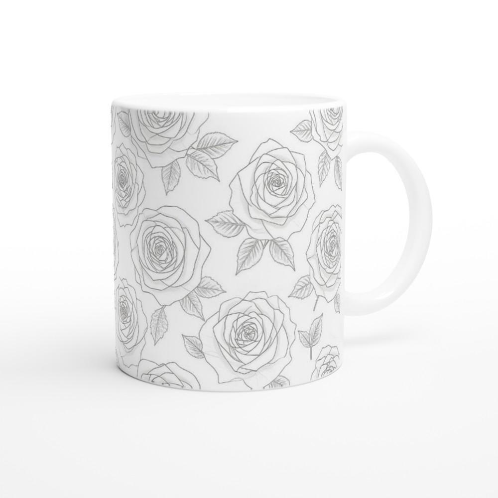 Floral Cups -  Large and Small Ceramic Mugs