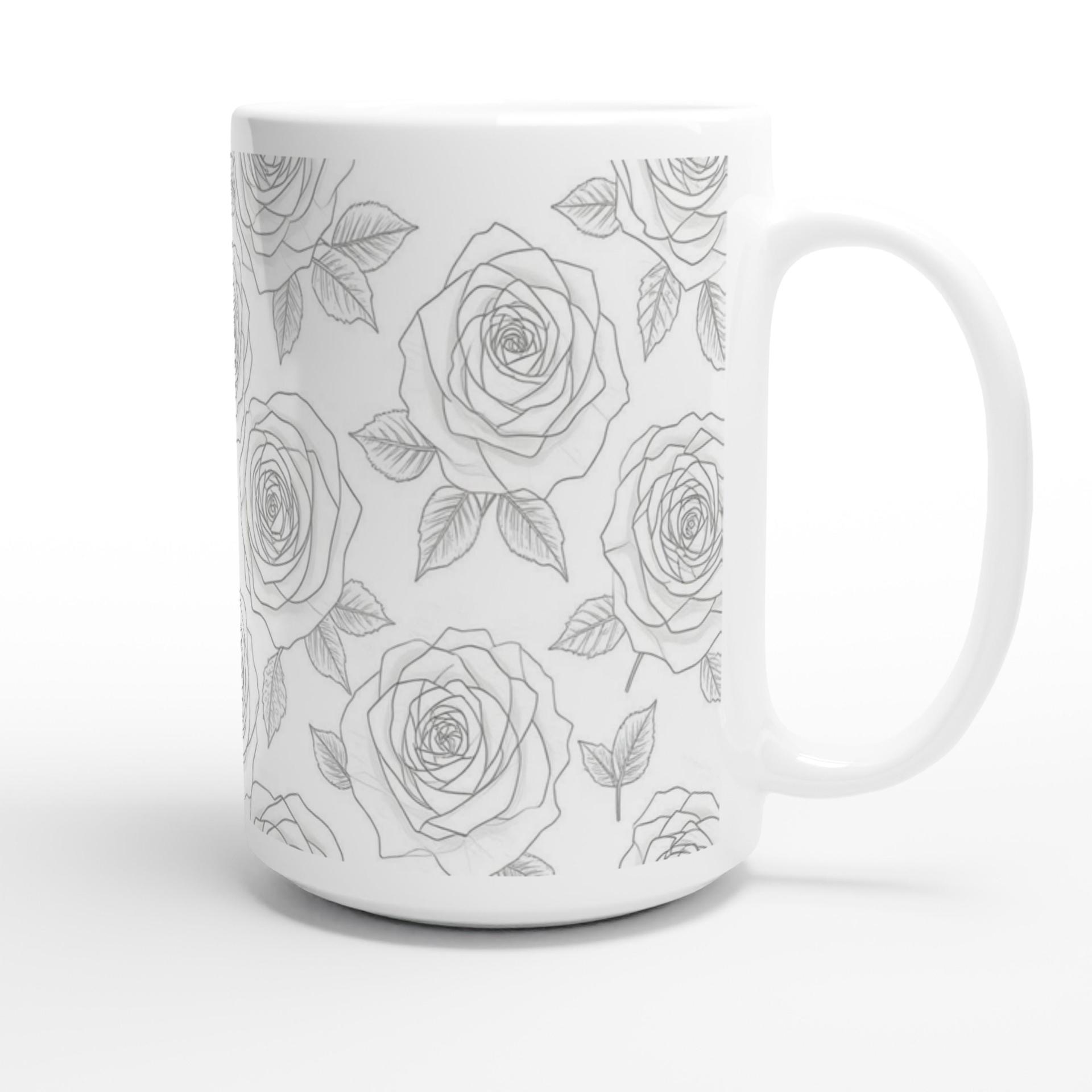 Floral Cups -  Large and Small Ceramic Mugs