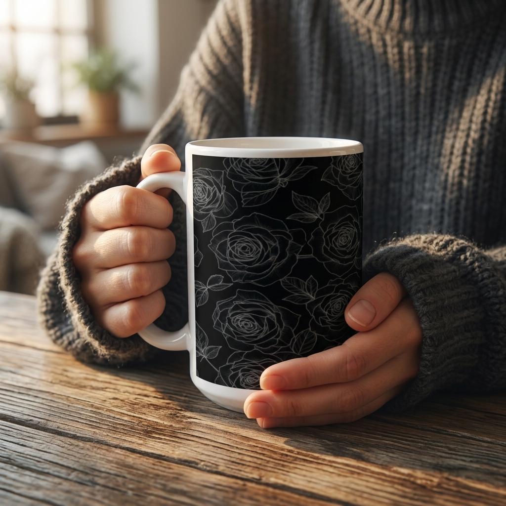 Floral Cups -  Large and Small Ceramic Mugs