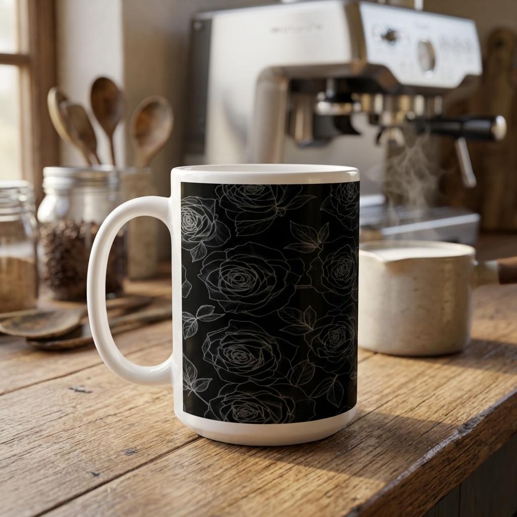 Floral Cups -  Large and Small Ceramic Mugs