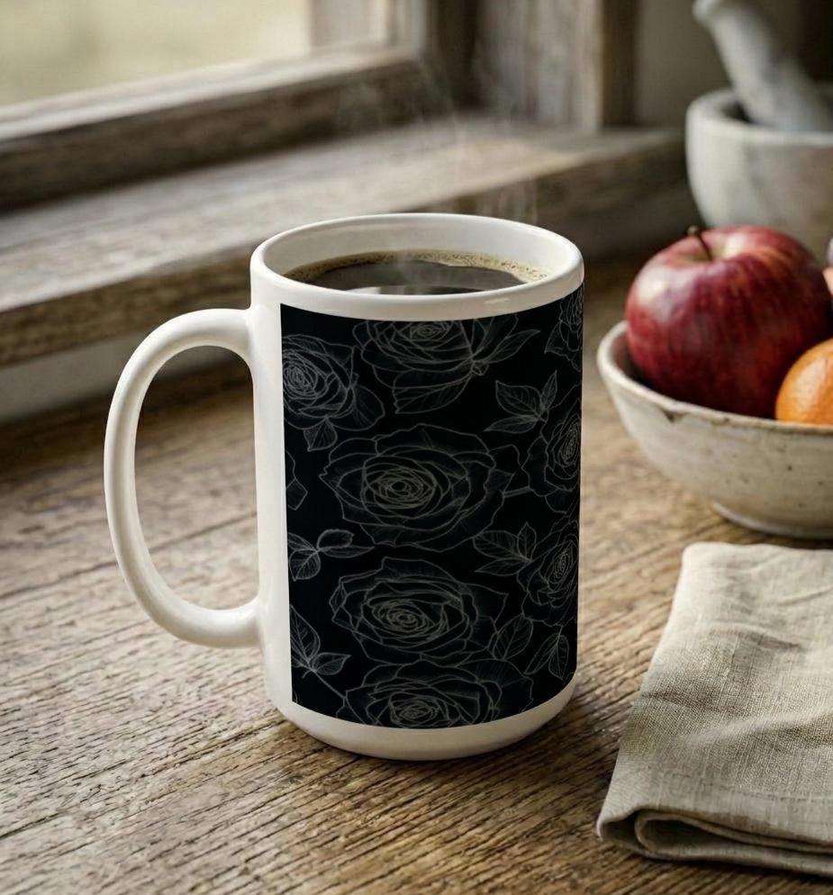 Floral Cups -  Large and Small Ceramic Mugs